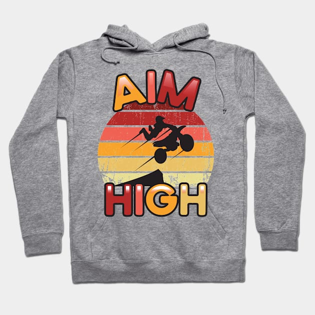 AIM HIGH MOTORBIKE JUMP Hoodie by MaveriKDALLAS